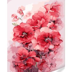 Набір для розпису по номерах "Колаж із рожевих квітів" 40х50 см