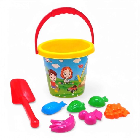Песочный набор Technok "1" ведерко, лопатка, 6 пасочек (3091)