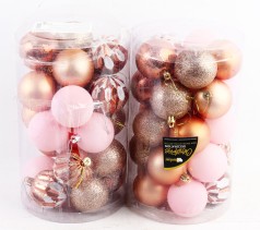 УЦЕНКА 30% Новорічні прикраси кулька, D = 6 см, в слюді 26*13*13 см 