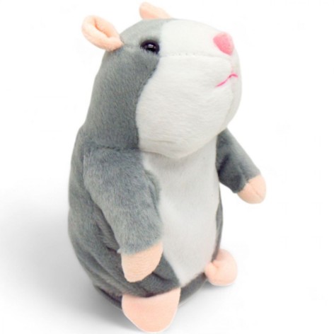 Інтерактивна іграшка "Хом'як-повторюшка", сірий