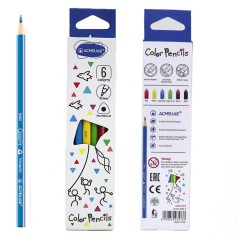 Набір олівців 6 кольорів, трикутний корпус 