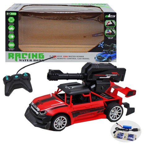 Машина с пушкой на радиоуправлении, красная