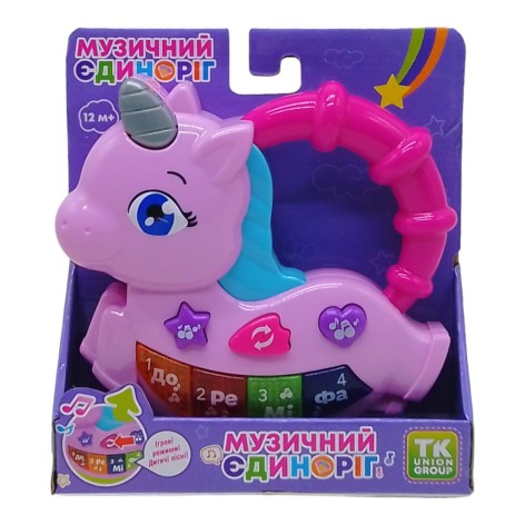 Іграшка піаніно TK Group "Музичний єдиноріг" бузковий (укр)