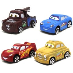 Набор машин Тачки 4 штуки, инерция, в пакете