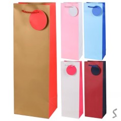 Пакет подарунковий паперовий під пляшку 