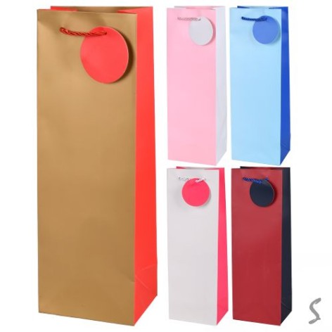 Пакет подарунковий паперовий під пляшку 