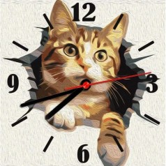 Картина по номерам (часы) 