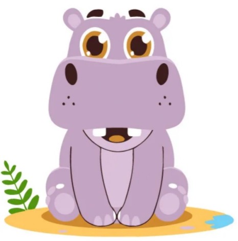 Набір для розпису за номерами Бегемотик розміром 20х20 см (HH7093)