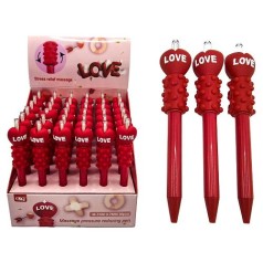 Ручка кулькова, що обертається "Серце", 0,7 мм (ціна за 1 шт)