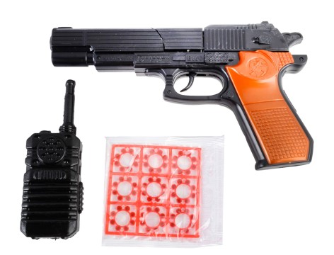 Іграшковий пістолет пластиковий A-Toys "Beretta B60" з пістонами та рацією (252)