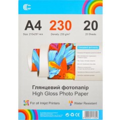 Фотопапір А4 "С" пл.230г/м2 20 аркушів, глянцевий 496
