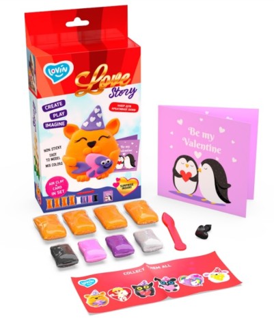Набор для лепки с воздушным пластилином Love story Рыженький котик TM