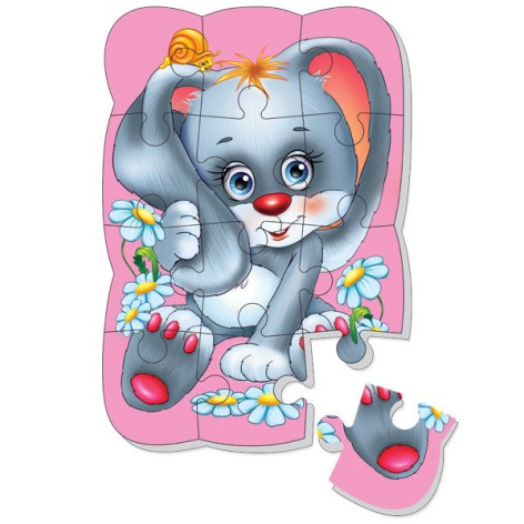 Пазлы на магните Зайчик