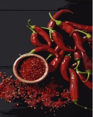 Набір для розпису по номерах Гострий перець Strateg розміром 40х50 см (DY394)