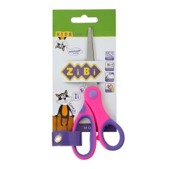Ножиці дитячі 152 мм з гнучким гумовим кільцем і гумовими вставками, рожевий