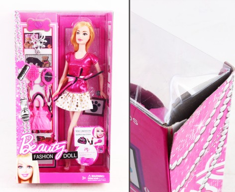 УЦЕНКА 20% Лялька 29см 839-4 з аксес.2в.кор.32,5*6*18