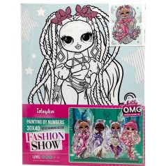 Картина за номерами зі стразами для дітей "L.O.L. Surprise! O.M.G. Fashion show Twist Queen" 30х40 см