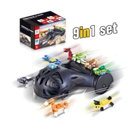 Машинка-конструктор Microdomains "Мир динозавров" 186 элементов (HC268456)