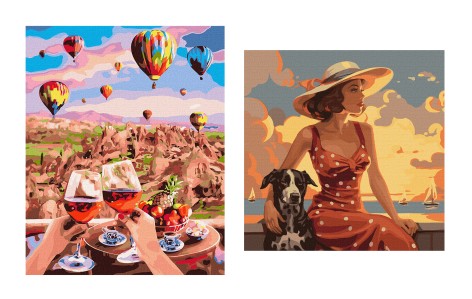 Набір для розпису по номерах.40х50 та 40х40