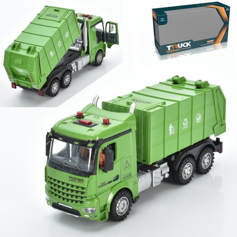 Сміттєвоз 31см, інерц-я, рухливі деталі, звук, світло, на бат-ці, в кор-ці, 37-19,5-12см 