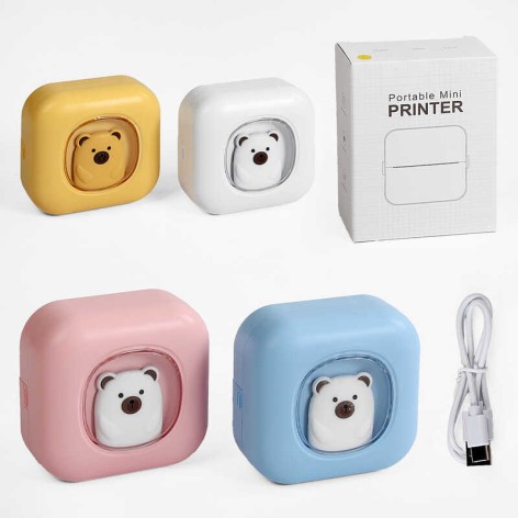 Принтер 4 види, чорно-білий колір друку, Bluetooth, USB-кабель, рулон термопаперу, інструкція, кор. 