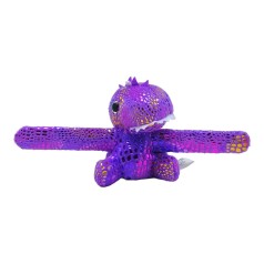 Мягкий слэп-браслет "Динозавр" (фиолетовый)