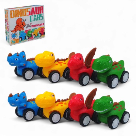 Набір іграшкових машинок MIC "Динозаврики" 8 штук інерційні пластикові (G2001)