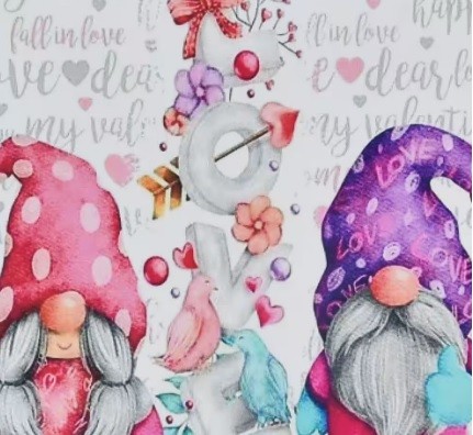 Набір для творчості алмазна картина Гноми кохання Strateg розміром 30х30 см (HEE13837)