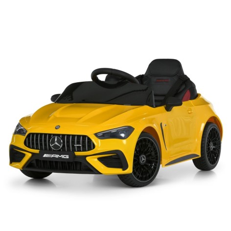Машина M 6292EBLR-6 (1шт) 2,4G р/к, 4мотори(2х25W, 2х30W), 1акум12V9AH, MP3, USB, EVA, BLUETOOTH, TF, шкіра, музика, світло, жовтий