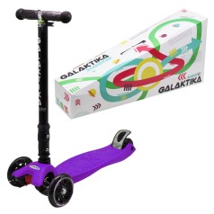 Самокат пластик.сложный PU свет.120*30мм 32*13см 3,5кг фиолетовый