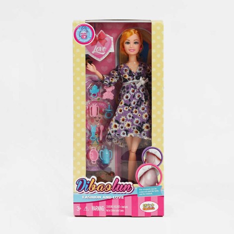 Кукла вагітна, малюк, знімний животик, аксесуари, кор. 