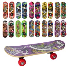 Скейт 60-15см,пласт.подвеска,колесаПВХ,10видов,разобр /10/