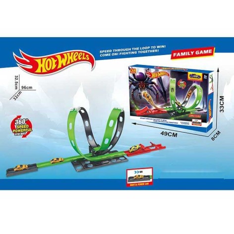 Трек машинка з інерцією, наліпки, в кор. 