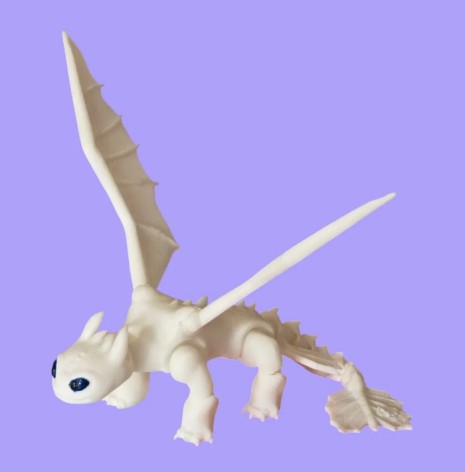 3D игрушка Как приручить дракона, Денна Фурия белая 22*27см