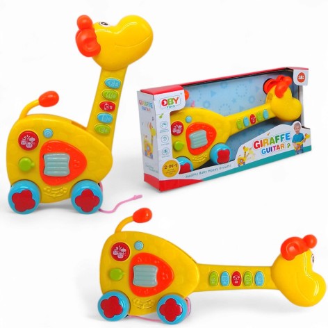 Дитяча іграшка OBY TOYS "Жираф-гітара" 2 в 1 з музикою та світлом (O-1155)