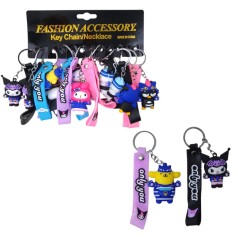 Брелок силіконовий з хлястиком аніме "Kuromi та друзі" 5,5см