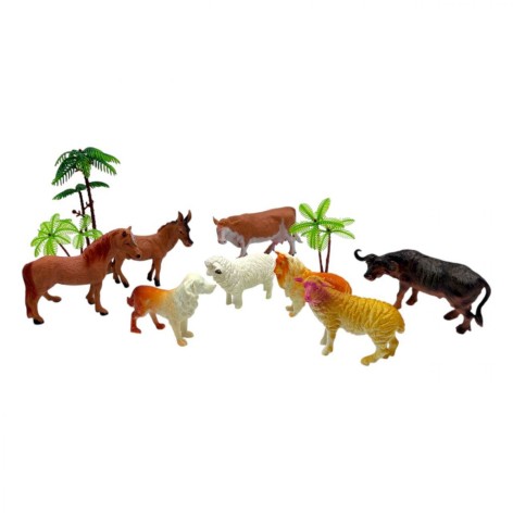 Іграшковий набір тварин MIC 11 елементів 8 тварин аксесуари