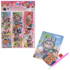 Набор для творчества LBB, алмазная мозаика/бриллиантовая мозаика, картинка 13-10см, в п/э (микс видов) 20шт на листе, 37-53-1,5см /80