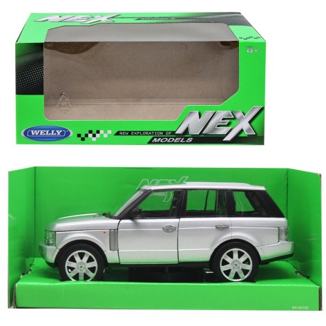 Машина металлическая 22415W WELLY1:24 LAND ROVER RANGE ROVER, серая