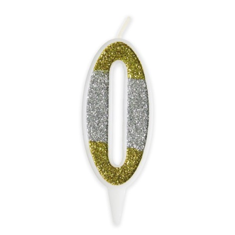Свечи в торт 0 золото+серебро