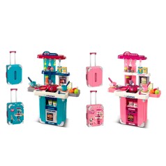 Іграшкова кухня у валізі 48-24-66см з духовкою, плитою, звуком та світлом