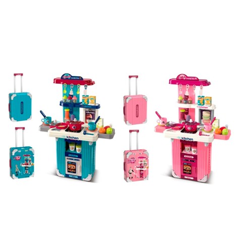 Іграшкова кухня у валізі 48-24-66см з духовкою, плитою, звуком та світлом