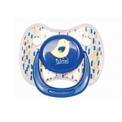 Пустушка силіконова з кільцем 0-6 місяців (синій)