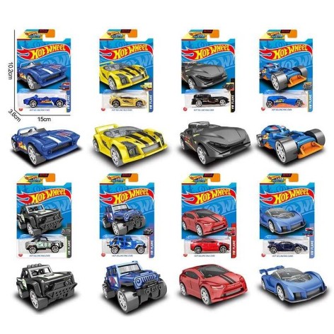 Машинка металопластиковий корпус, на листі,  мікс видів 