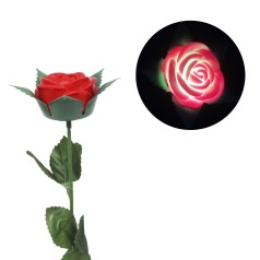 Троянда зі світлом, 40 см (червоний)