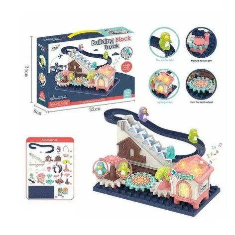 Трек 88007 (36/2) "Пінгвіни", підсвічування, мелодія, автоматичний підіймач, механічне керування, в коробці