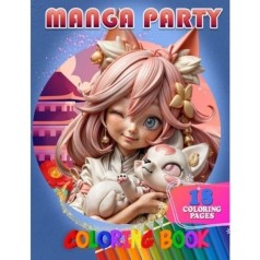 Розмальовка "Manga Party" 18 малюнків