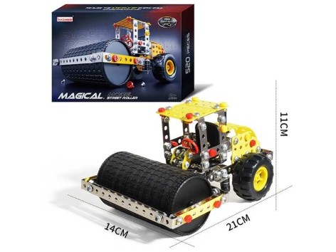 Конструктор "Асфальтоукладчик", 520 деталей, металлический, в кор. 