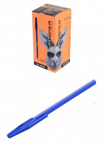 Ручка масляна Hiper Tri Grip HO-555 0,7 мм 50 шт. синя