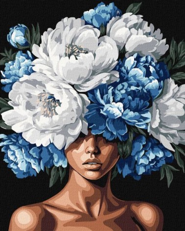 Картина по номерам – Цветущая мысль с красками металлик extra 40х50 см.